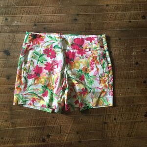 Floral 00 J Crew flat front floral preppy Hamptons shorts